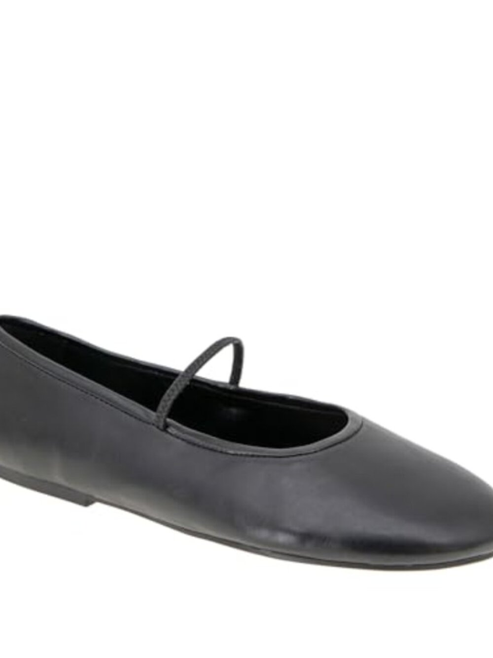 Women's Faux Leather Memory Foam Ballet Flat Shoes Round Toe Pull-On